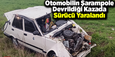Bilecik'te otomobilin şarampole devrildiği kazada sürücü yaralandı