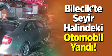 Bilecik'te seyir halindeki otomobilde çıkan yangın söndürüldü