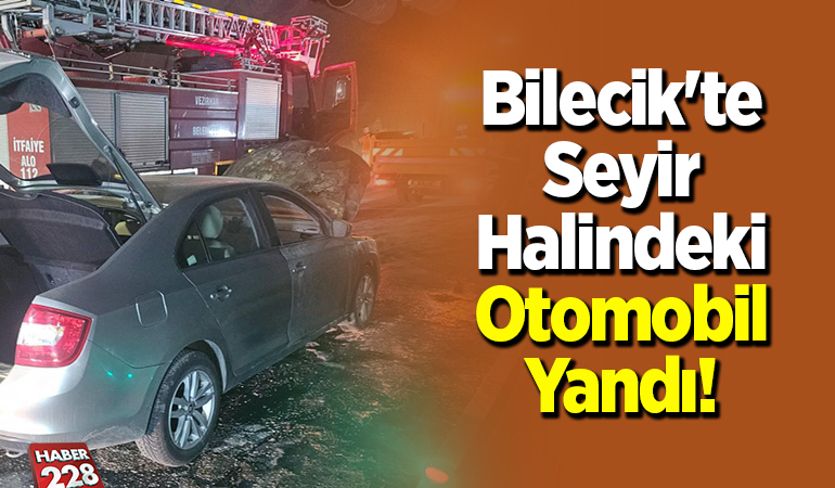 Bilecik’te seyir halindeki otomobilde çıkan yangın söndürüldü