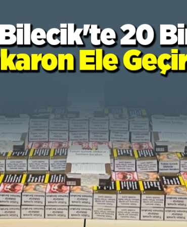Bilecik'te 20 bin makaron ele geçirildi