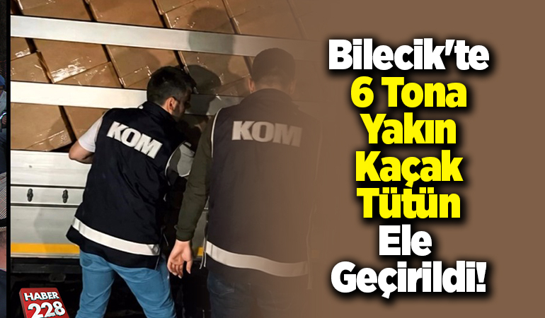 Bilecik’te 6 tona yakın kaçak tütün ele geçirildi