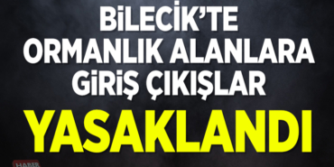 Bilecik'te ormanlık alan ve yaylalara girişler 1 Ekim'e kadar yasaklandı