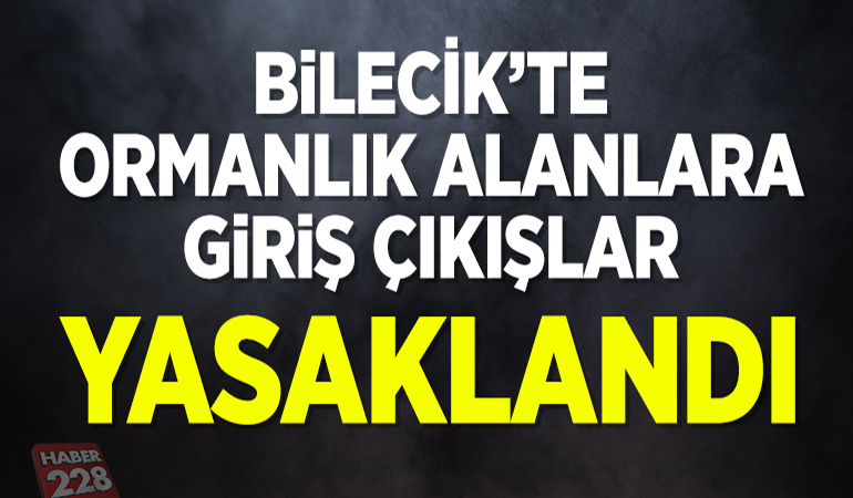 Bilecik’te ormanlık alan ve yaylalara girişler yasaklandı