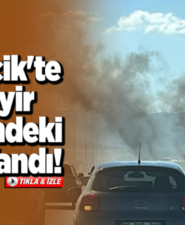 Bilecik'te seyir halindeki tır yandı