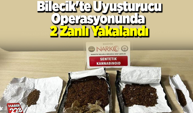 Bilecik’te uyuşturucu operasyonunda 2 zanlı yakalandı