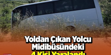 Bilecik'te yoldan çıkan yolcu midibüsündeki 4 kişi yaralandı