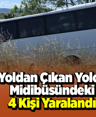 Bilecik'te yoldan çıkan yolcu midibüsündeki 4 kişi yaralandı