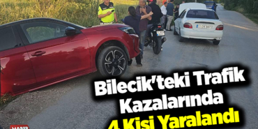 Bilecik'teki trafik kazalarında 4 kişi yaralandı