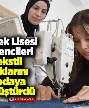 Meslek lisesi öğrencileri tekstil atıklarını modaya dönüştürdü