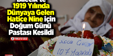Bilecik'te 1919 Yılında Dünyaya Gelen Hatice Nine için doğum günü pastası kesildi