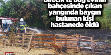 Bilecik'te bağ evinin bahçesinde çıkan yangında baygın bulunan kişi hastanede öldü