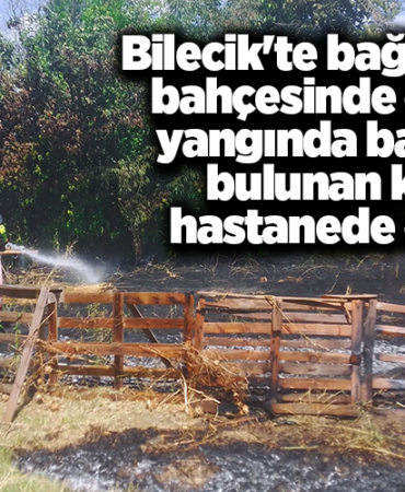Bilecik'te bağ evinin bahçesinde çıkan yangında baygın bulunan kişi hastanede öldü