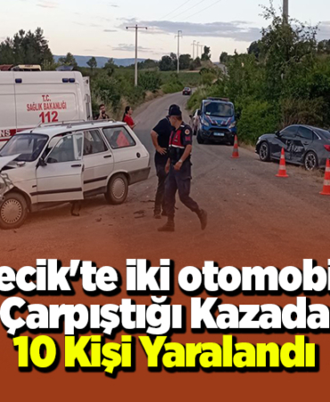 Bilecik'te iki otomobilin çarpıştığı kazada 10 kişi yaralandı