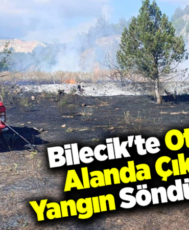 Bilecik'te otluk alanda çıkan yangın söndürüldü