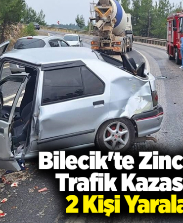 Bilecik'te zincirleme trafik kazasında 2 kişi yaralandı