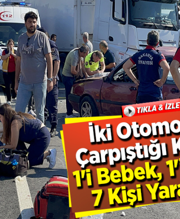 İki Otomobilin Çarpıştığı Kazada 1'i Bebek, 1'i Çocuk 7 Kişi Yaralandı
