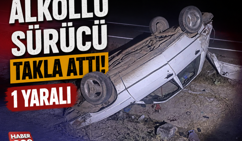 ALKOLLÜ SÜRÜCÜ TAKLA ATTI: 1 YARALI!