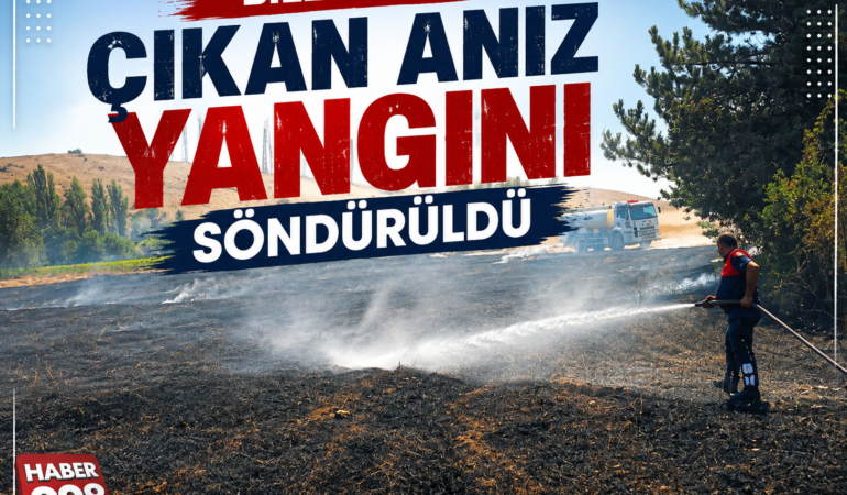 Bilecik’te çıkan anız yangını söndürüldü