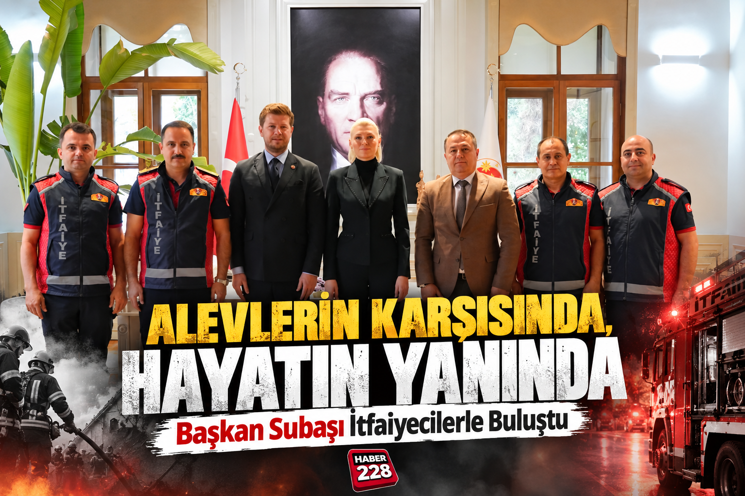 Alevlerin Karşısında, Hayatın Yanında: Başkan Subaşı İtfaiyecilerle Buluştu”