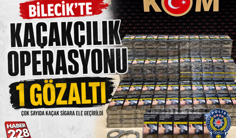 Bilecik’te kaçakçılık operasyonu 1 gözaltı