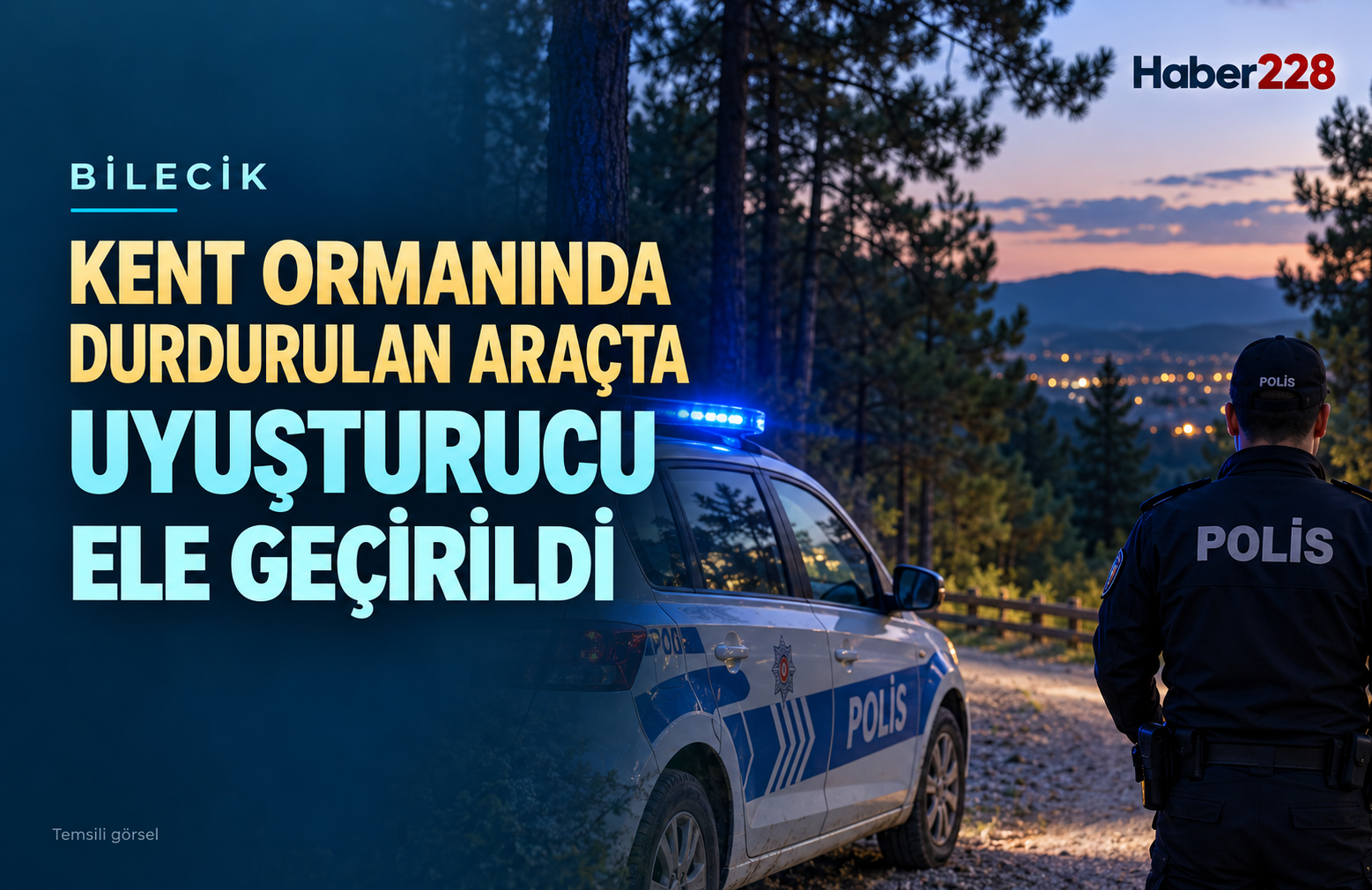 Bilecik’te kent ormanında durdurulan araçta uyuşturucu ele geçirildi