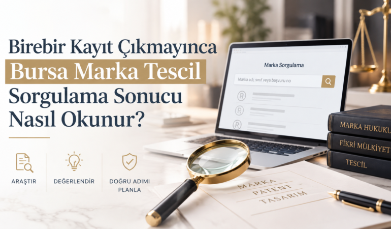Birebir Kayıt Çıkmayınca Bursa Marka Tescil Sorgulama Sonucu Nasıl Okunur