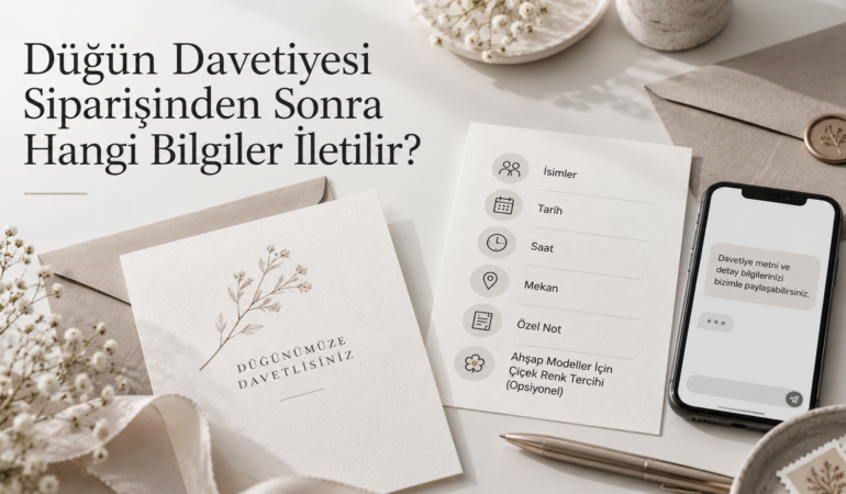 Düğün Davetiyesi Siparişinden Sonra Hangi Bilgiler İletilir