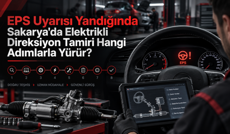 EPS Uyarısı Yandığında Sakarya'da Elektrikli Direksiyon Tamiri Hangi Adımlarla Yürür