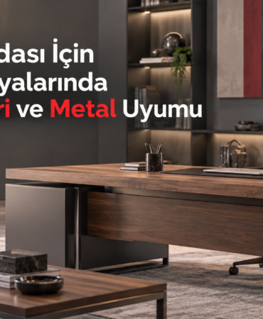 Makam Odası İçin Ofis Mobilyalarında Ahşap, Deri ve Metal Uyumu