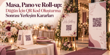 Masa, Pano ve Roll-up Düğün İçin QR Kod Oluşturma Sonrası Yerleşim Kararları