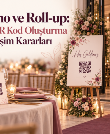 Masa, Pano ve Roll-up Düğün İçin QR Kod Oluşturma Sonrası Yerleşim Kararları